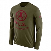 Men's Washington Redskins Nike Salute to Service Sideline Legend Performance Long Sleeve T-Shirt Olive,baseball caps,new era cap wholesale,wholesale hats